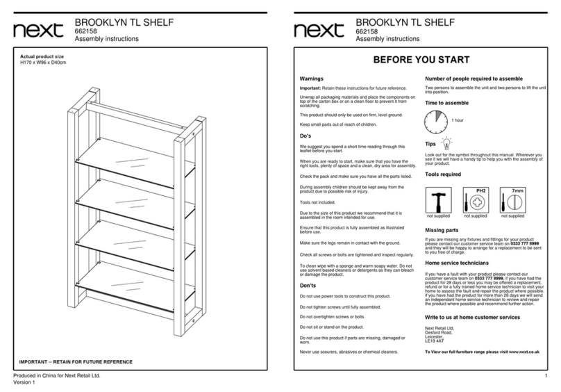 Next BROOKLYN Assembly instructions