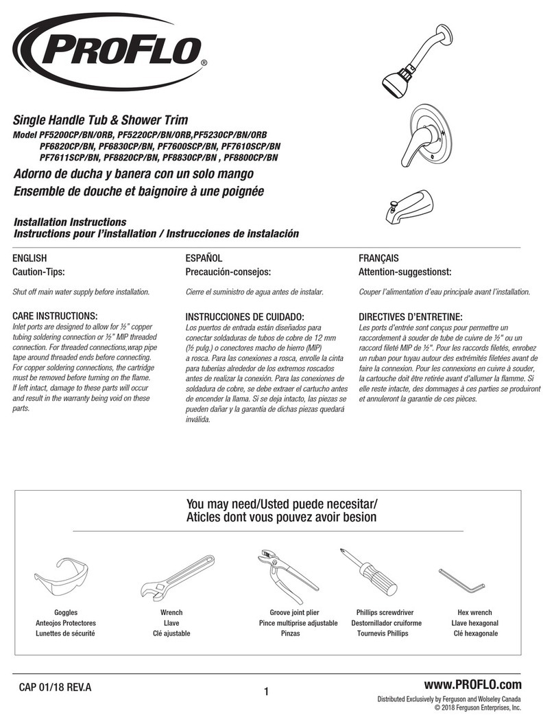 ProFlo PF5200CP installation instructions