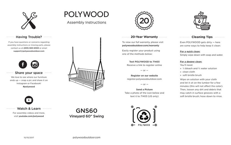 Polywood PLDGNS60 User manual Polywood PLDGNS60 User manual