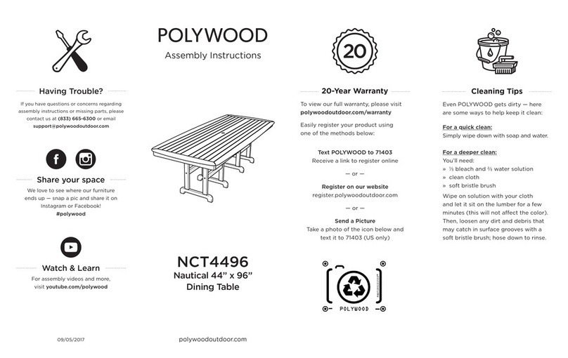 Polywood PLDNCT4496 Assembly instructions