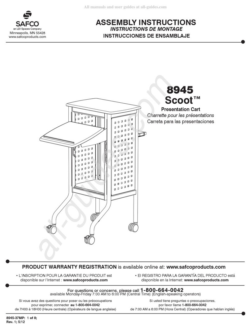LDI Spaces SAFCO Scoot 8945 Assembly instructions LDI Spaces SAFCO Scoot 8945 Assembly instructions