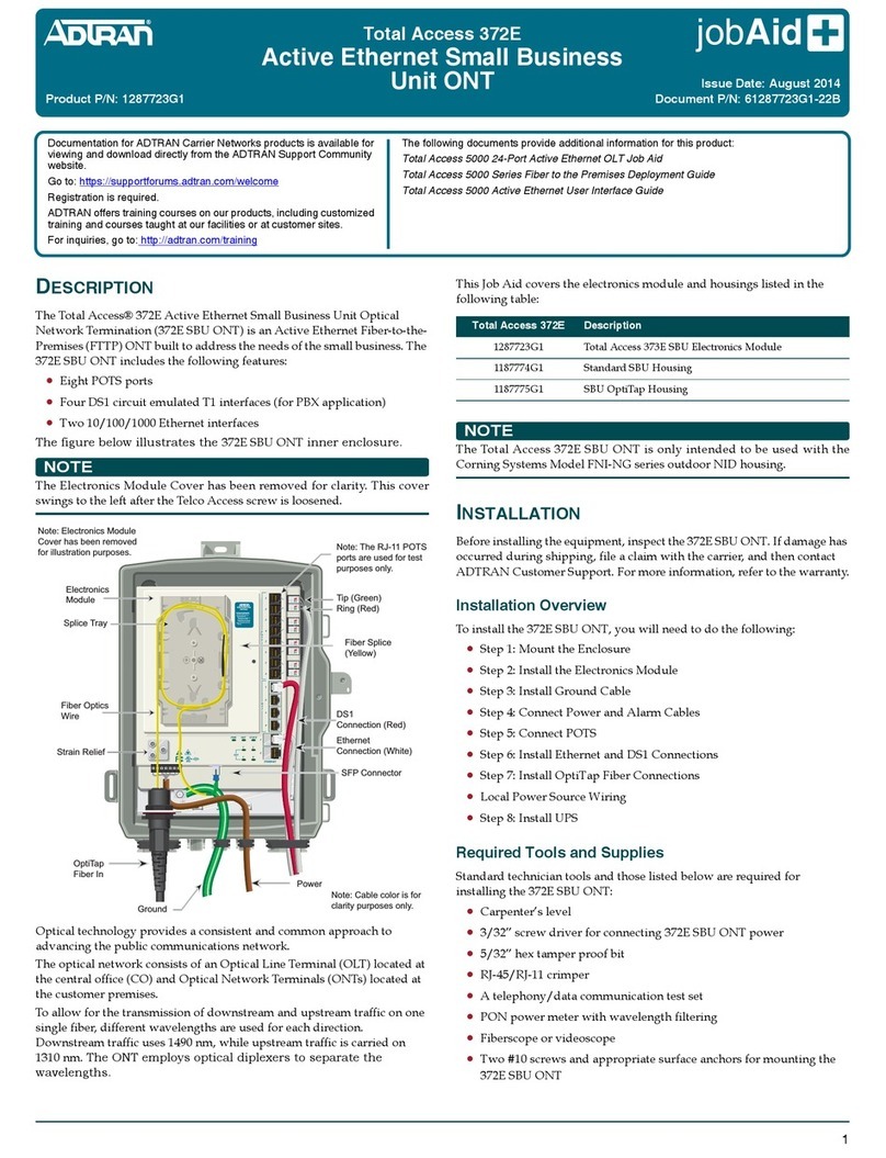 ADTRAN Total Access 372E User manual