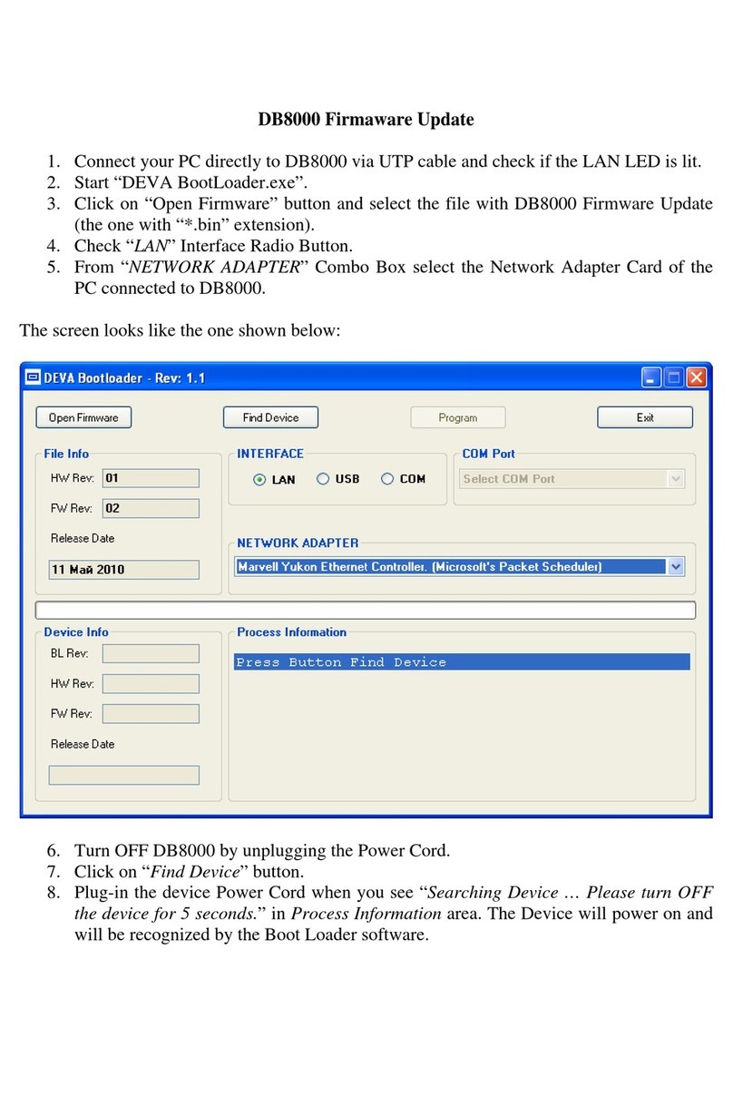 DEVA Broadcast DEVA DB8000 Firmaware Update
