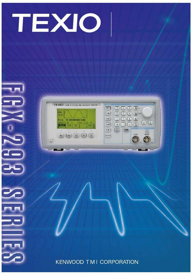Kenwood TEXIO FGX-293 Series quick start guide