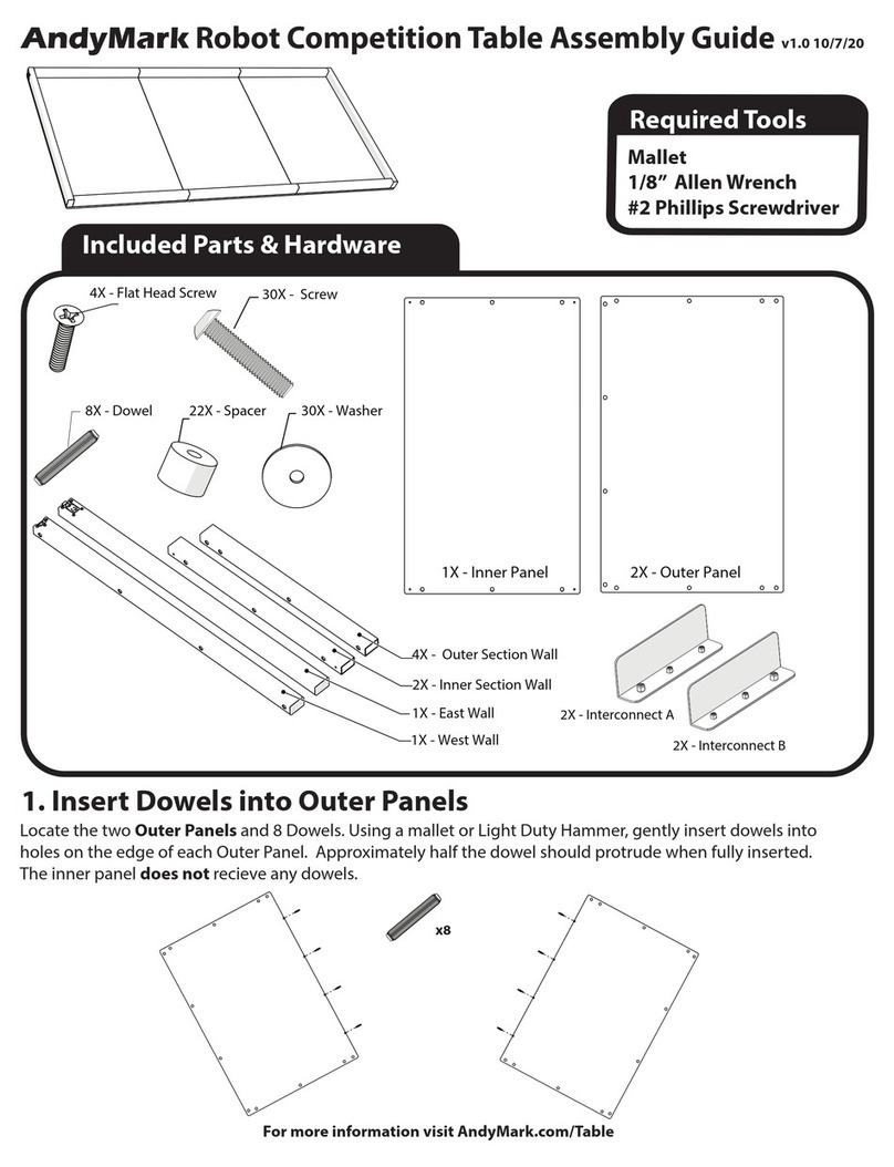 AndyMark Robot Competition Table Assembly guide