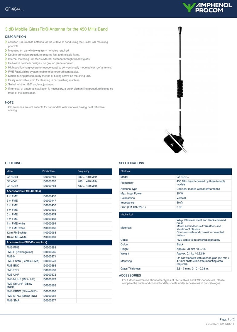 Amphenol Procom GF 404/ Series quick start guide