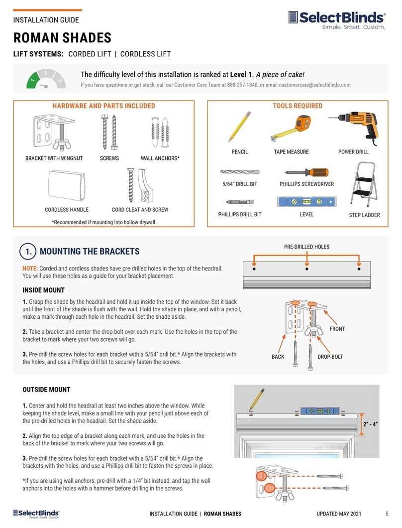 SelectBlinds Architect Roman Shades installation guide