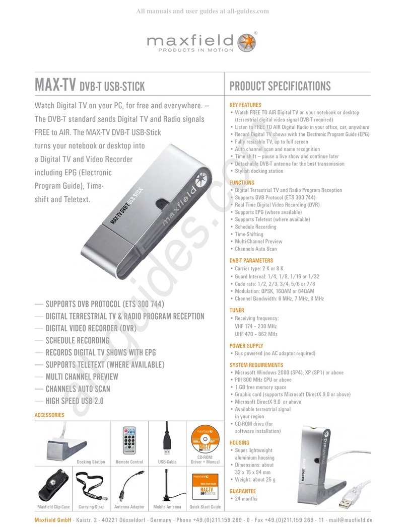 Maxfield MAX-TV quick start guide