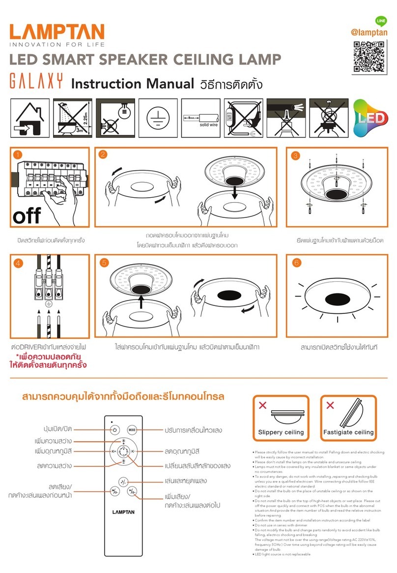 LAMPTAN GALAXY instruction manual