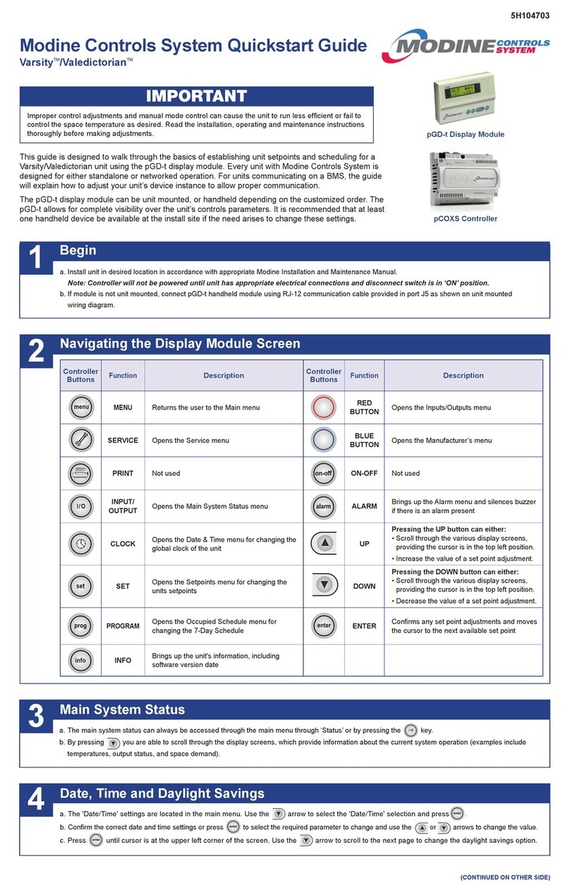 Modine Manufacturing Varsity User manual Modine Manufacturing Varsity User manual