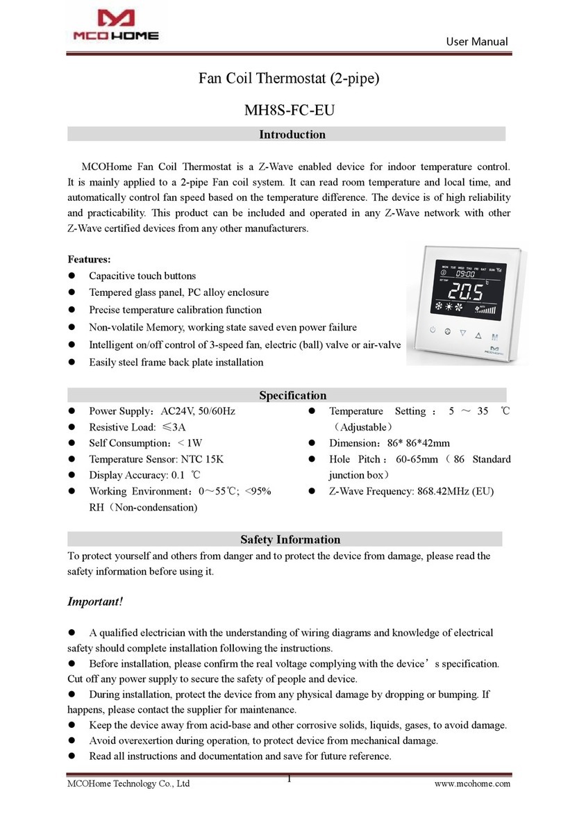 MCOHome MH8S-FC-EU User manual