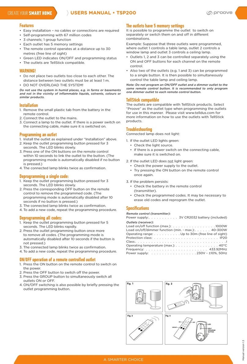 Proove TSP200 user manual