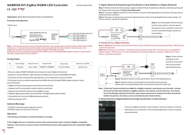 Namron ZigBee quick start guide