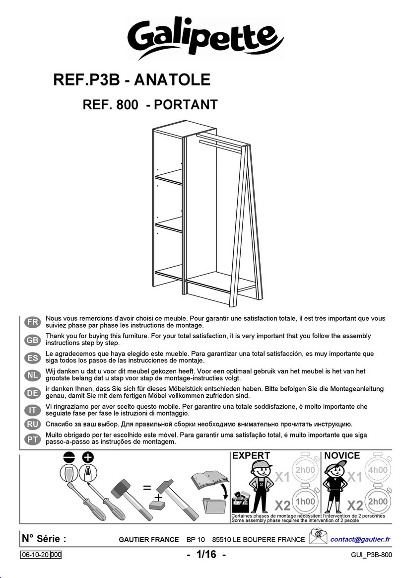 Galipette ANATOLE P3B 800 Assembly instructions