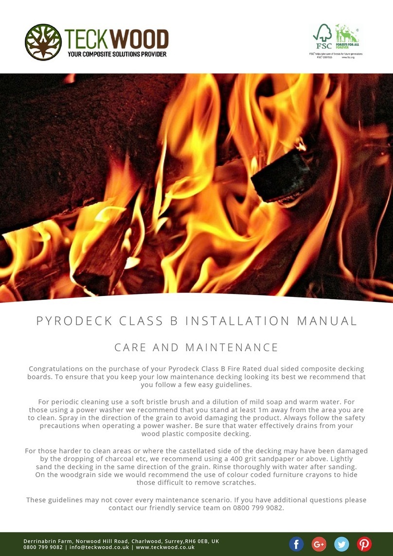 TECHWOOD PYRODECK CLASS B installation manual