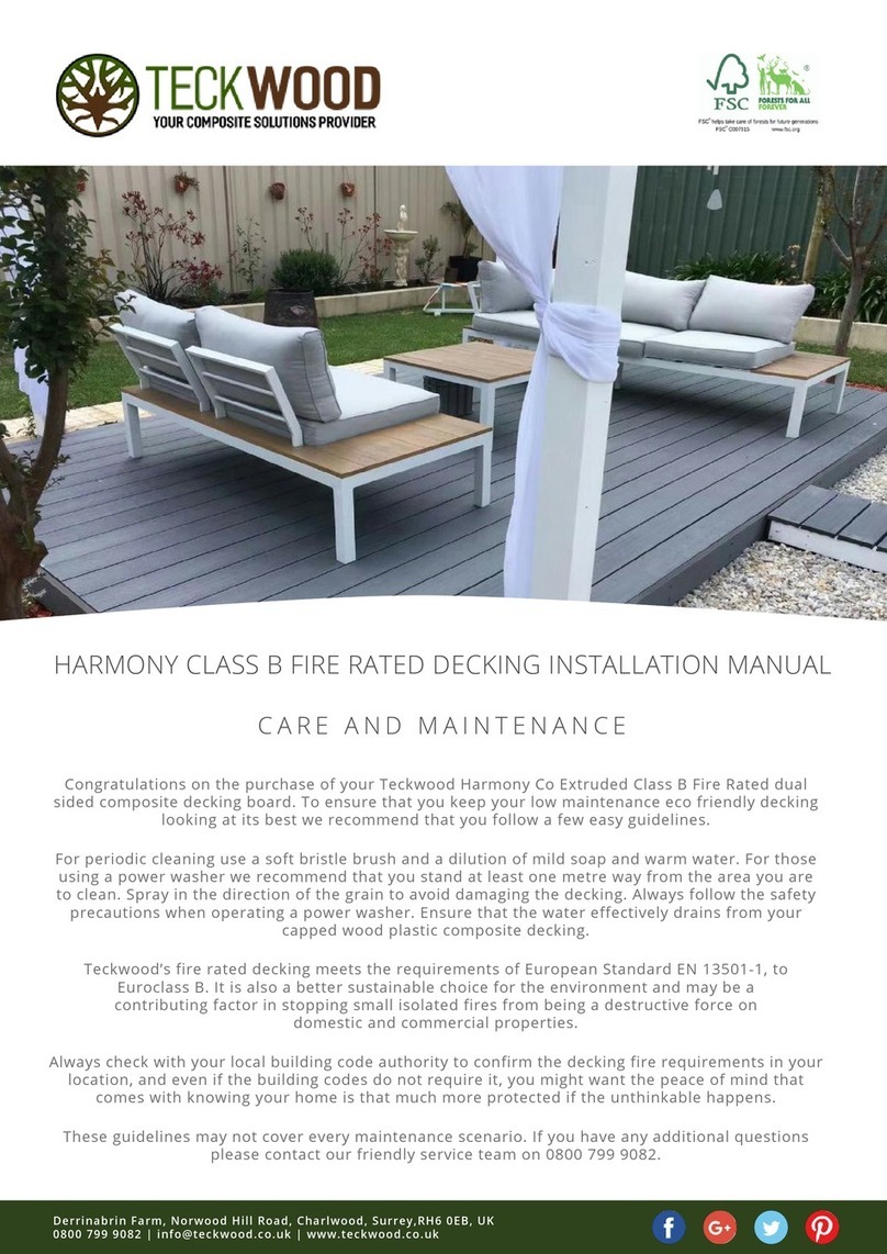 TECHWOOD HARMONY DECKING Care and maintenance
