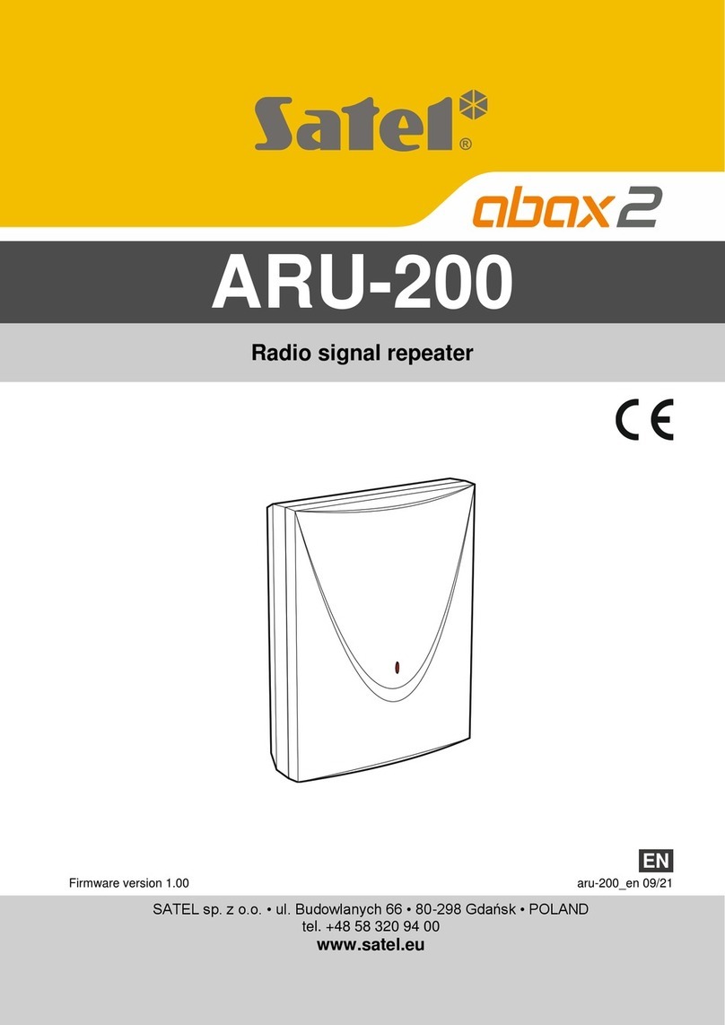 Satel abax 2 ARU-200 quick start guide