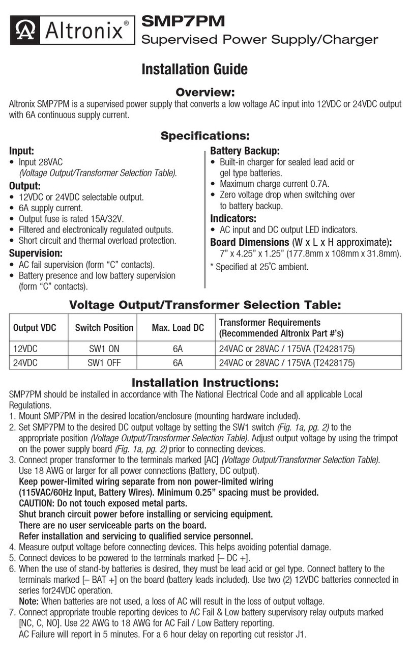 Altronix SMP7PM User manual