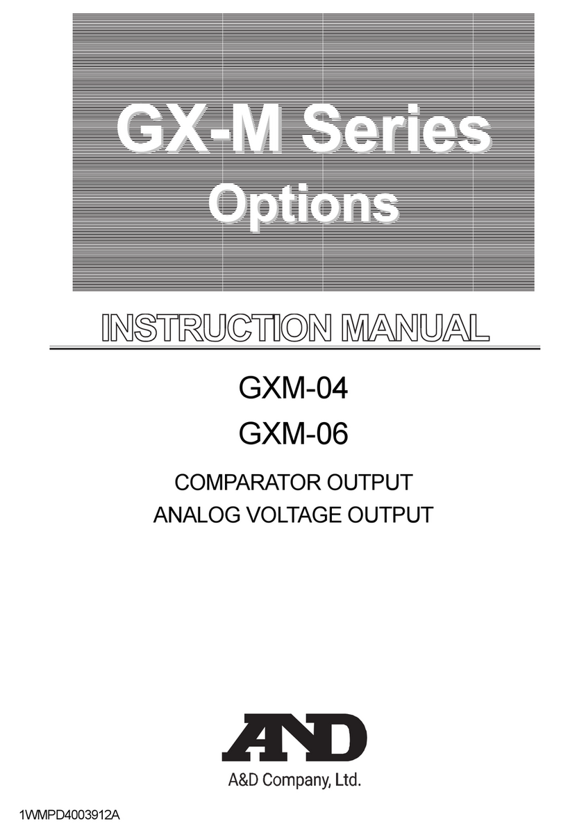 A&D GX-M Series User manual