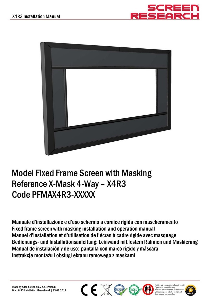 Screen Research Reference X-Mask X4R3 User manual