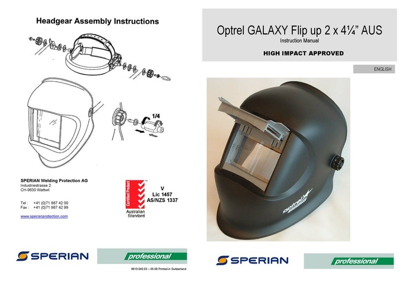 Sperian professional Optrel Galaxy Flip-Up AUS instruction manual