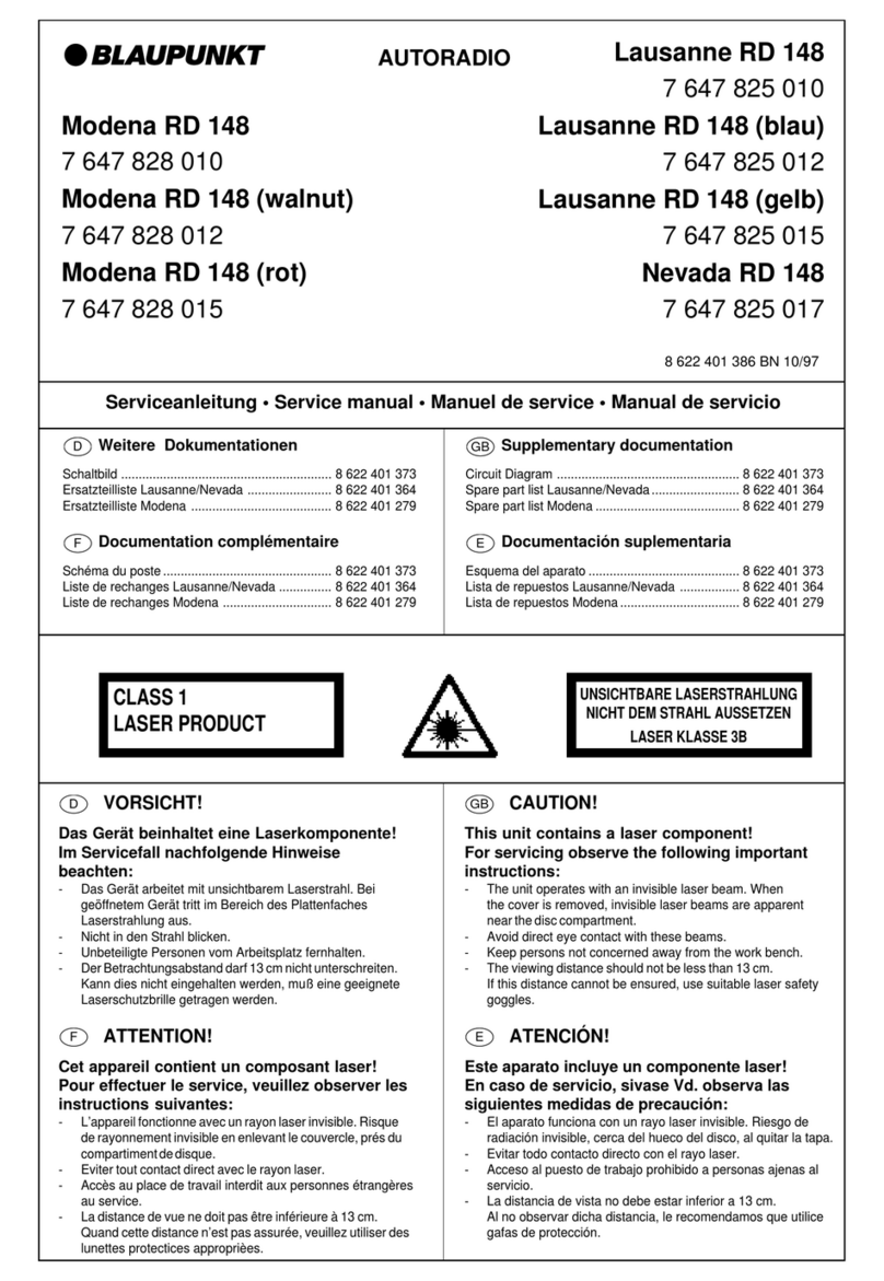 Blaupunkt MODENA RD 148 User manual