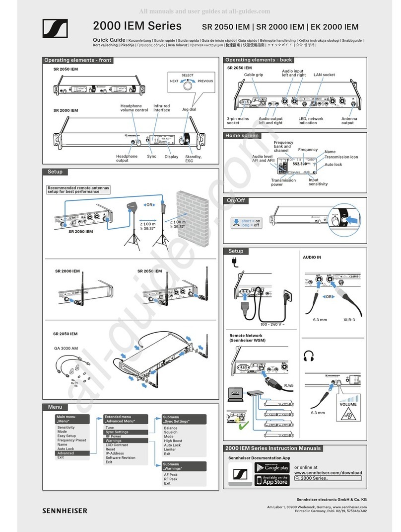 Sennheiser EK 2000 IEM User manual