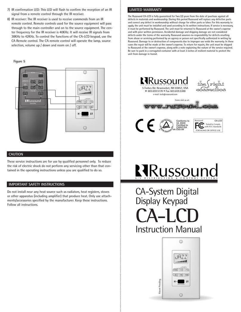 Russound CA-LCD instruction manual