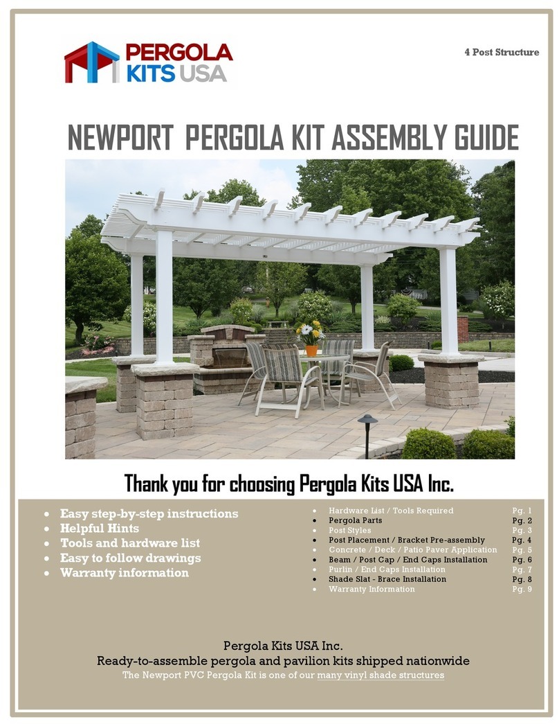 Pergola kits USA NEWPORT PERGOLA KIT Assembly guide