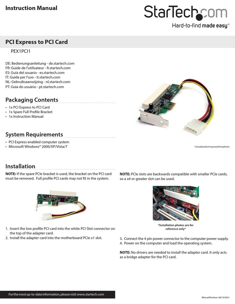 StarTech.com PEX1PCI1 instruction manual