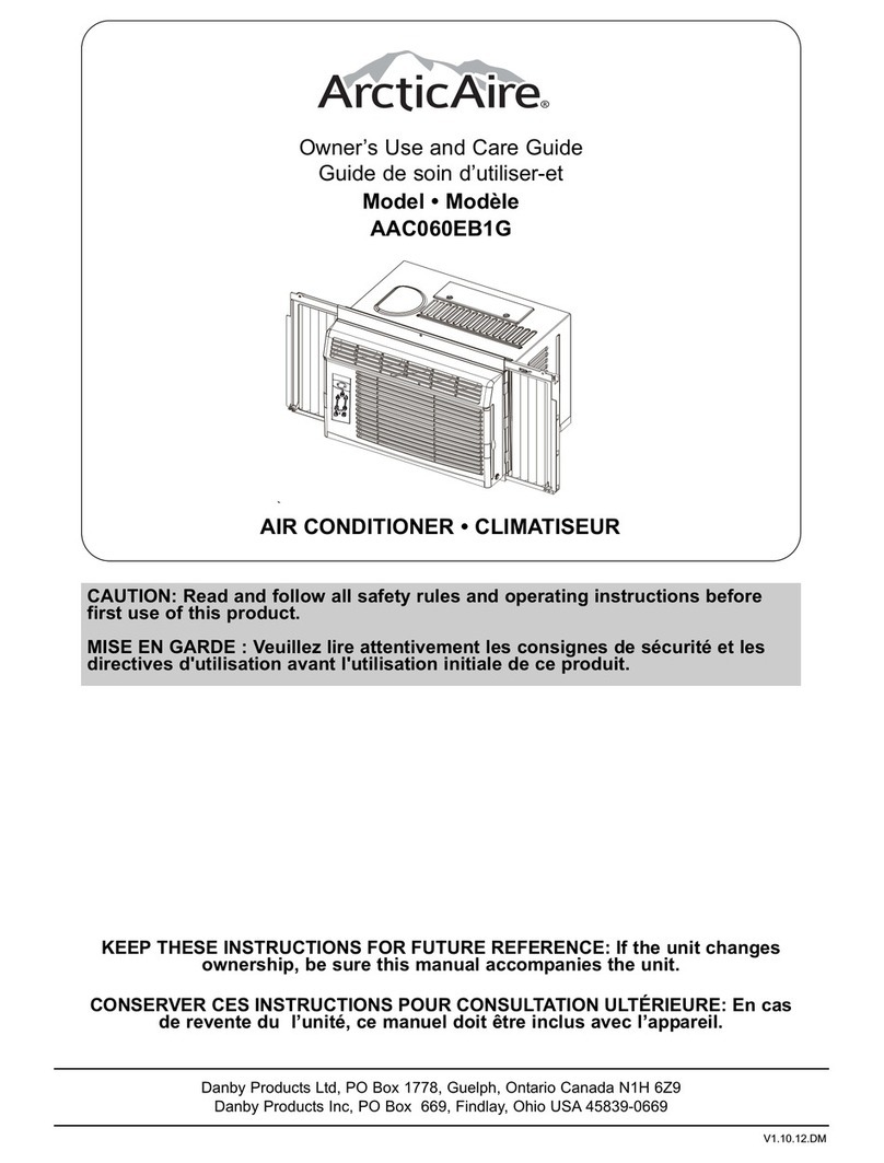 Danby Arctic Aire AAC060EB1G Assembly instructions
