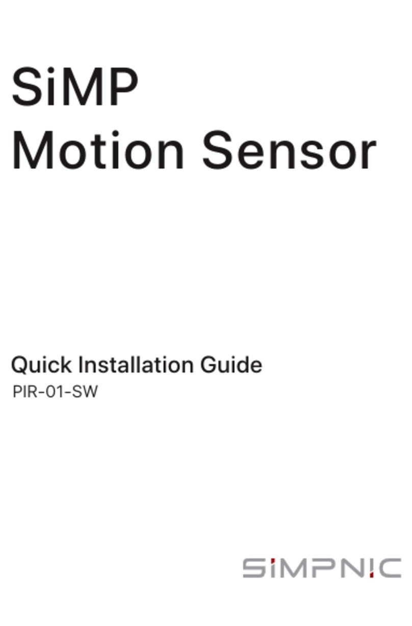Simpnic SiMP PIR-01-SW Quick installation guide