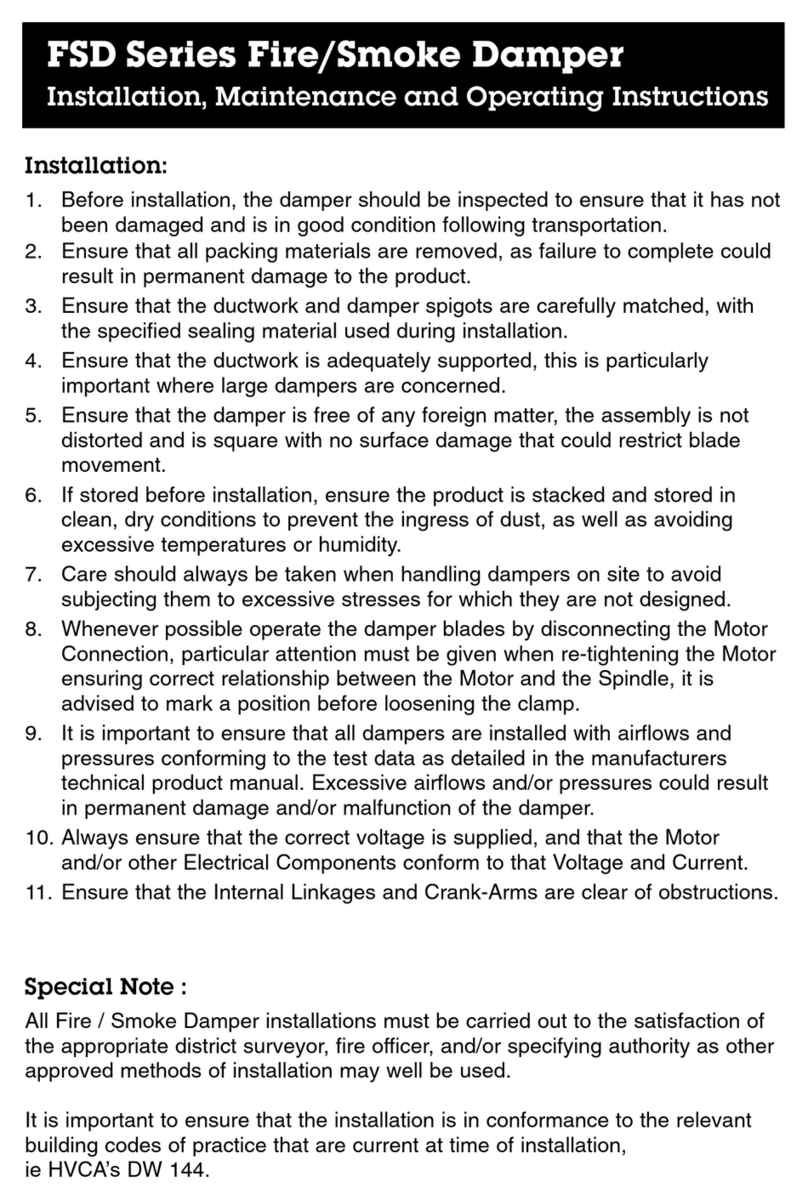 BSB FSD Series Operating and maintenance manual
