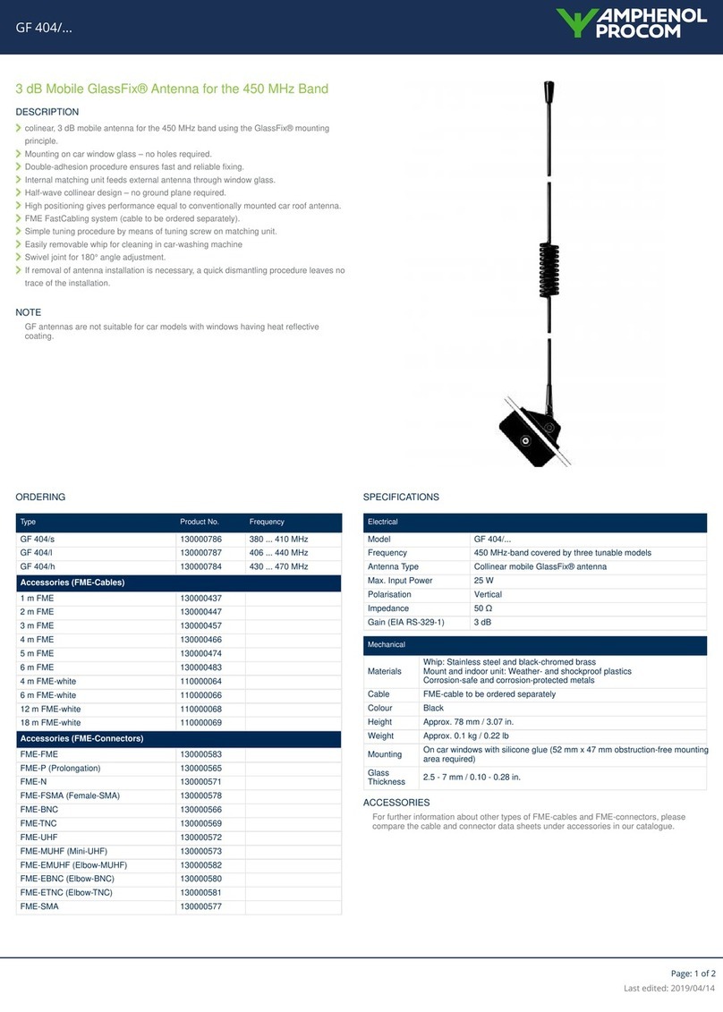 Amphenol Procom GF 404/ Series User manual