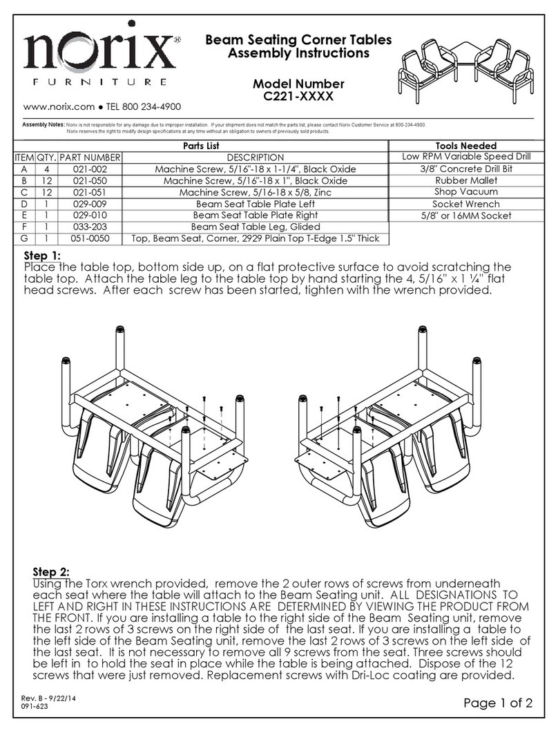 norix C221 Series Assembly instructions