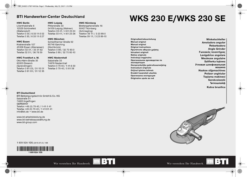 BTI WKS 230 E Original instructions BTI WKS 230 E Original instructions
