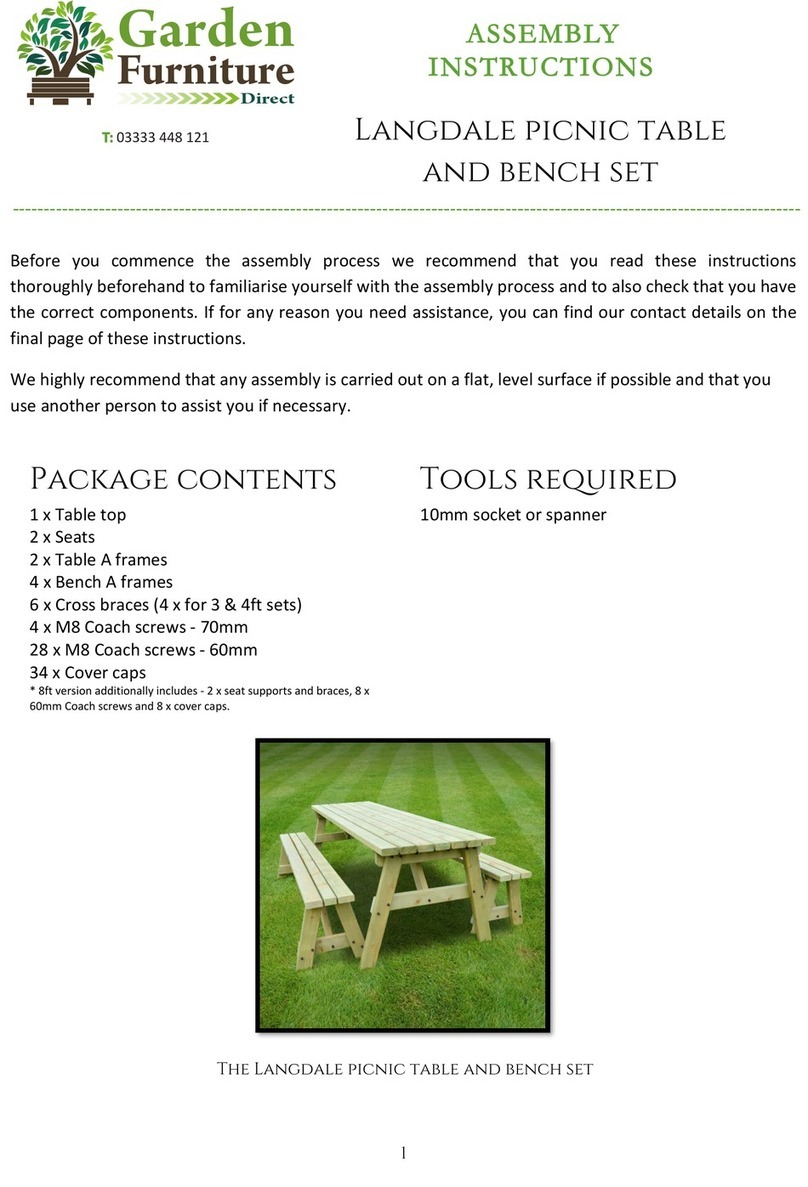 Garden Furniture Direct Langdale OPTBS Assembly instructions