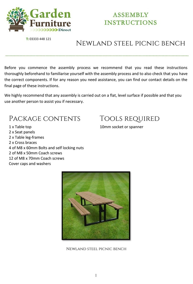 Garden Furniture Direct Newland SRTPB Assembly instructions Garden Furniture Direct Newland SRTPB Assembly instructions