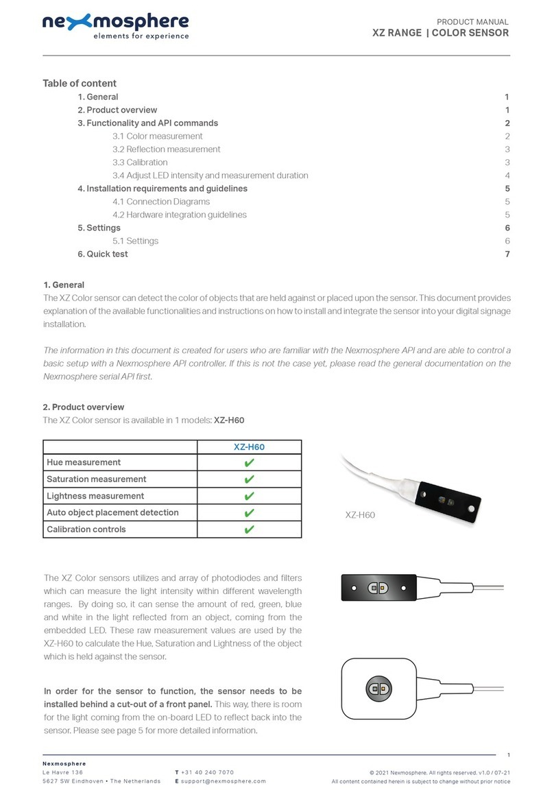 Nexmosphere XZ Series product manual