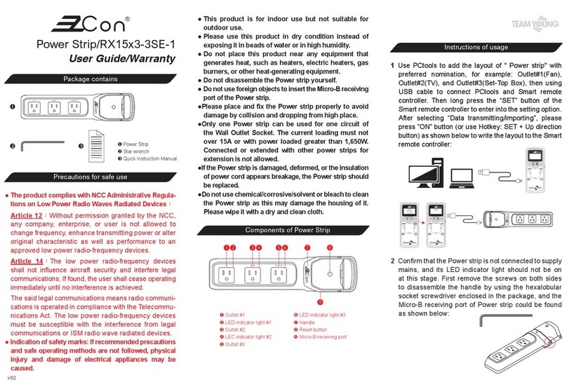 Team Young EZCon RX15x3-3SE-1 User guide & warranty