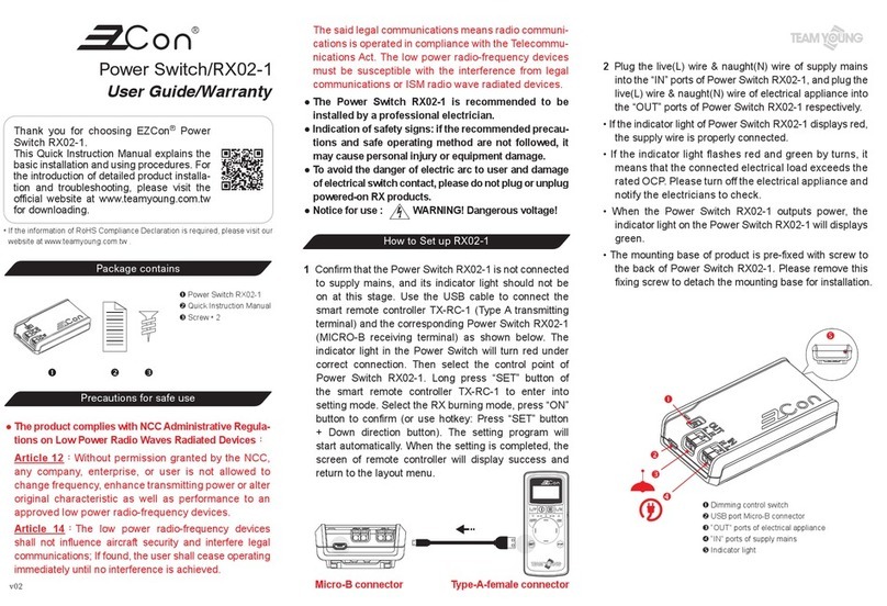 Team Young EZCon RX02-1 User guide & warranty Team Young EZCon RX02-1 User guide & warranty