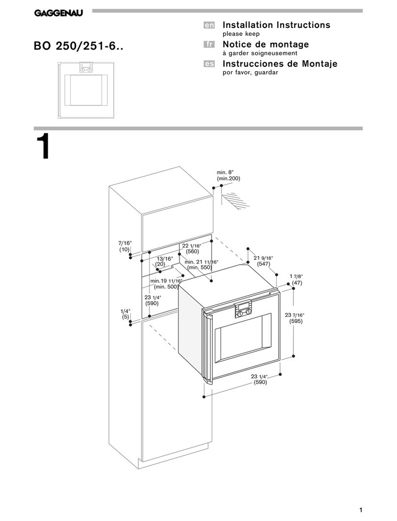 Gaggenau BO 251-6 Series User manual