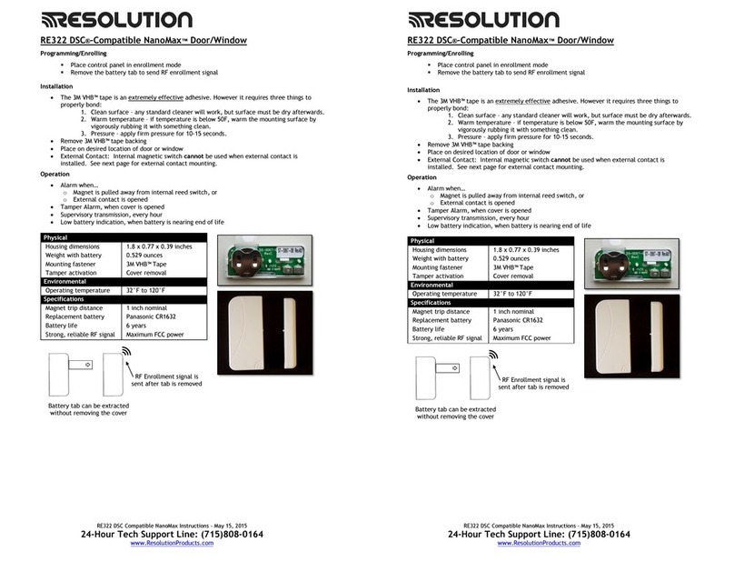 Resolution DSC-Compatible NanoMax RE322 instructions