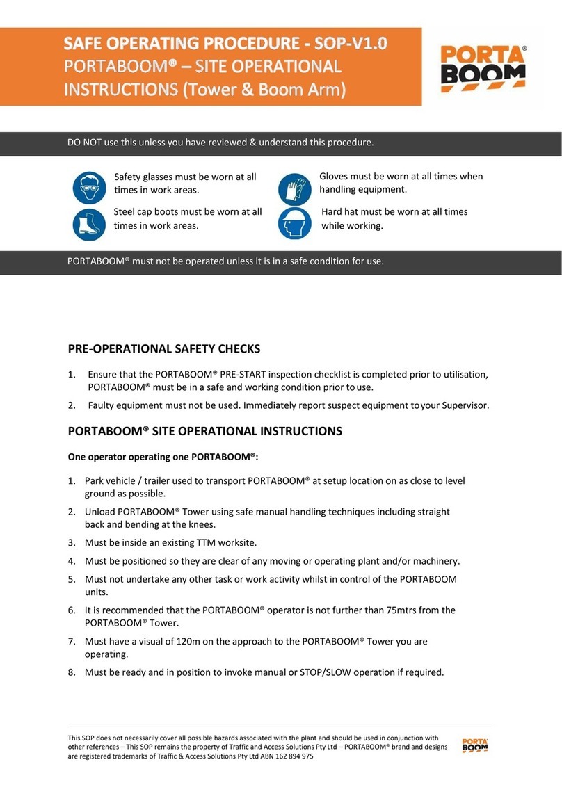Vanguard PORTABOOM 49-PB Site Operational Instructions