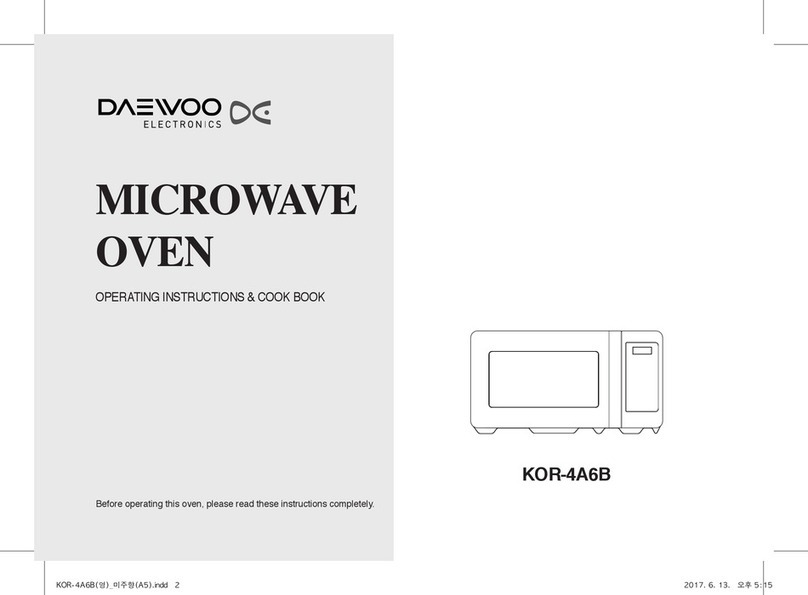 DAEWOO ELECTRONICS KOR-4A6B Operating instructions & cook book