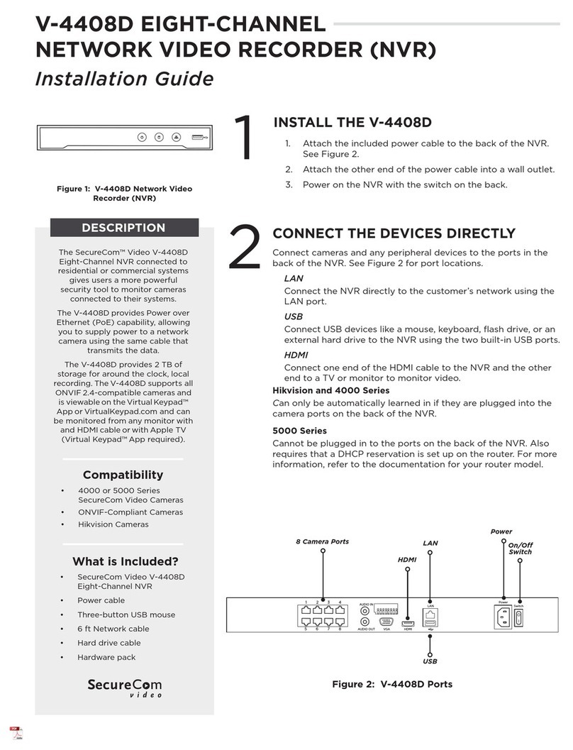 SECURECOM V-4408D installation guide