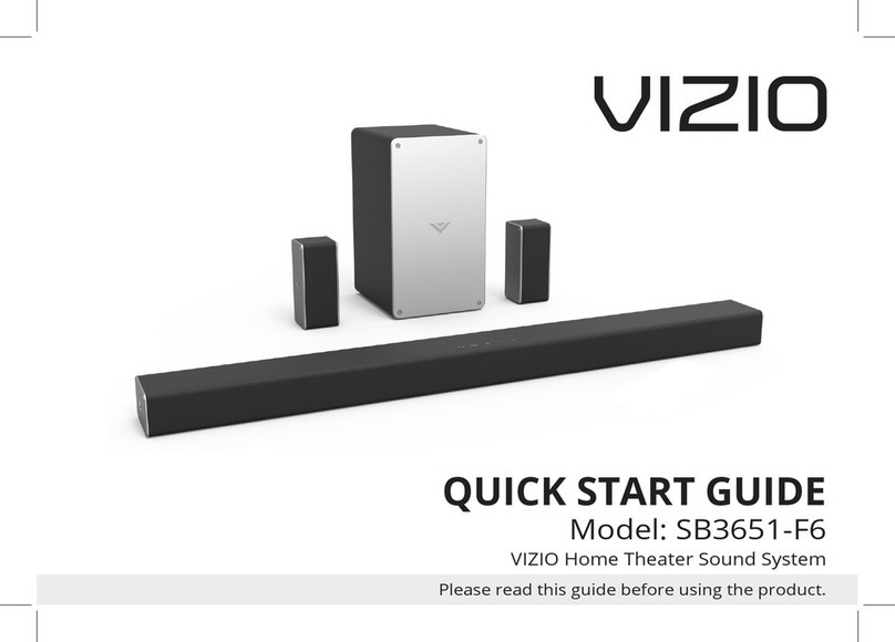 Vizio SB3651-F6 quick start guide