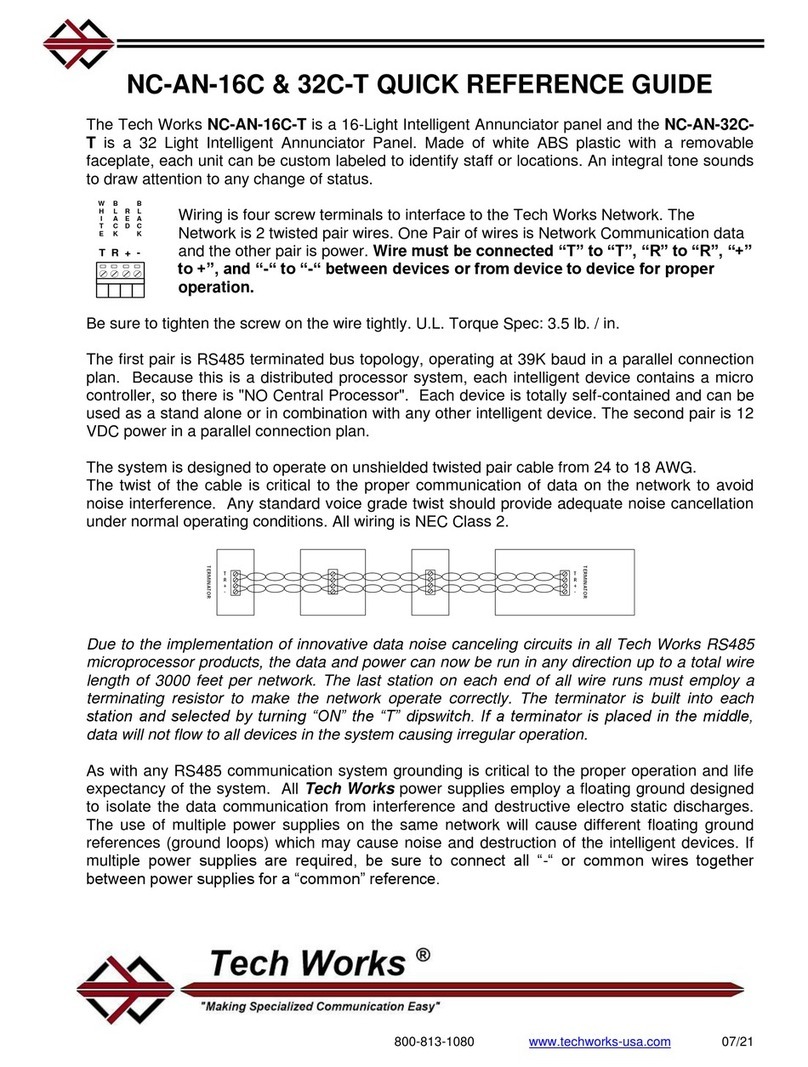 Tech Works NC-AN-16C Quick reference guide