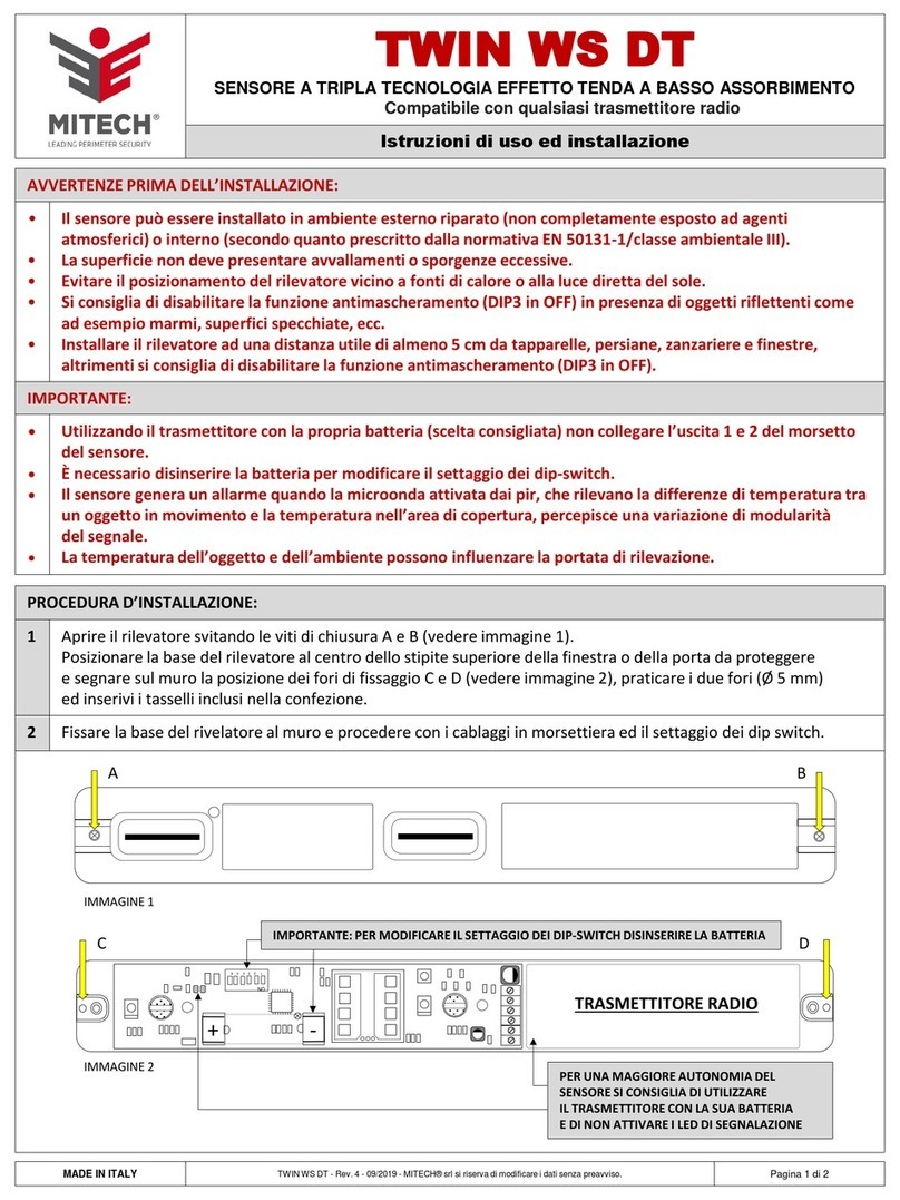 MITECH TWIN WS DT Installation and user manual