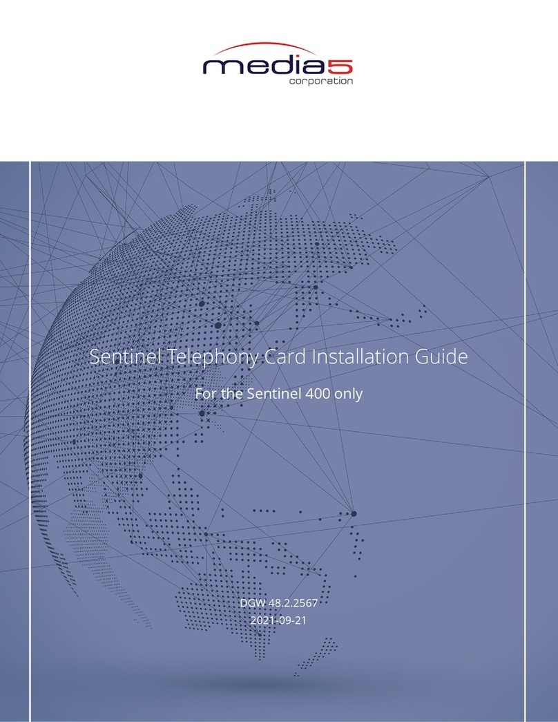 Media5 Sentinel 400 installation guide